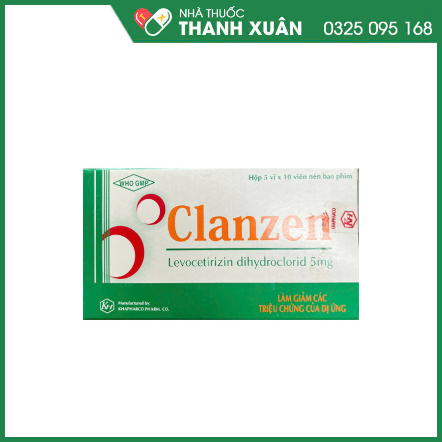 Clanzen thuốc điều trị dị ứng, viêm mũi dị ứng quanh năm, mày đay mạn tính